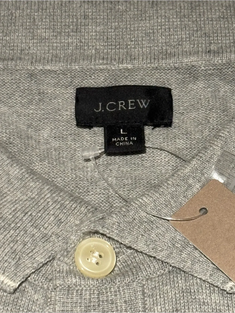 J Crew Cotton Polo Cardigan Sweater